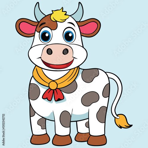 Cute cow vector Illustration