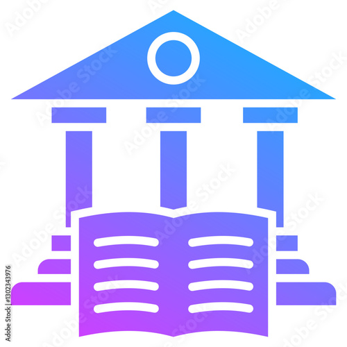 Online Learning Icon Symbol Glyph Gradient