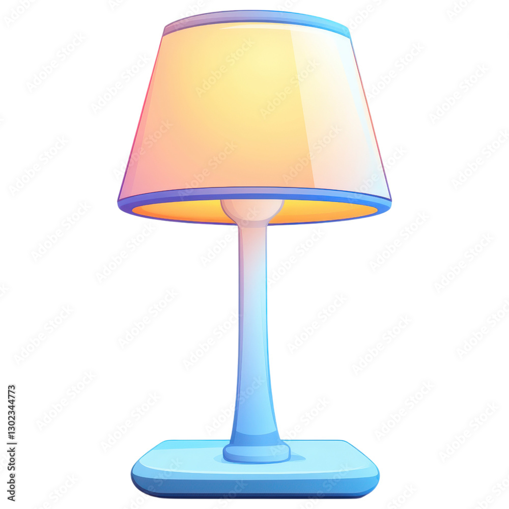 modern bedside lamp with soft glow, perfect for any room decor. clip art on a transparency background modern bedside lamp with soft glow, perfect for any room decor. clip art on a transparency background