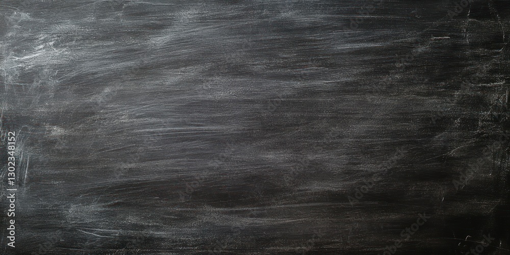Fototapeta premium Black chalkboard background or texture for school and education design concept, blank blackboard with space for text