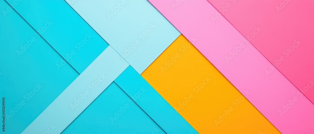 Geometric Abstract Background with Vibrant Multicolored Overlapping Paper Layers Geometric Abstract Background with Vibrant Multicolored Overlapping Paper Layers