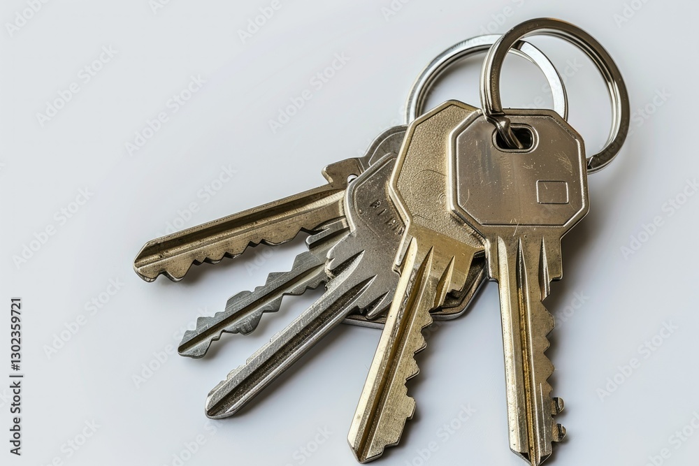 Vibrant Color Image of Still Life of Keys to New Home Vibrant Color Image of Still Life of Keys to New Home