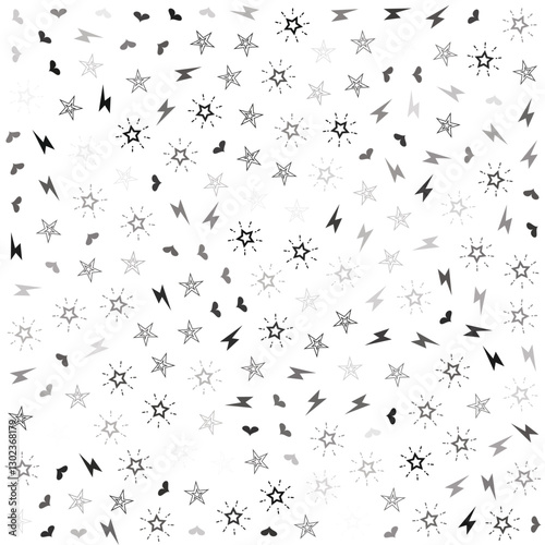 Minimalist Sky Elements Seamless Pattern