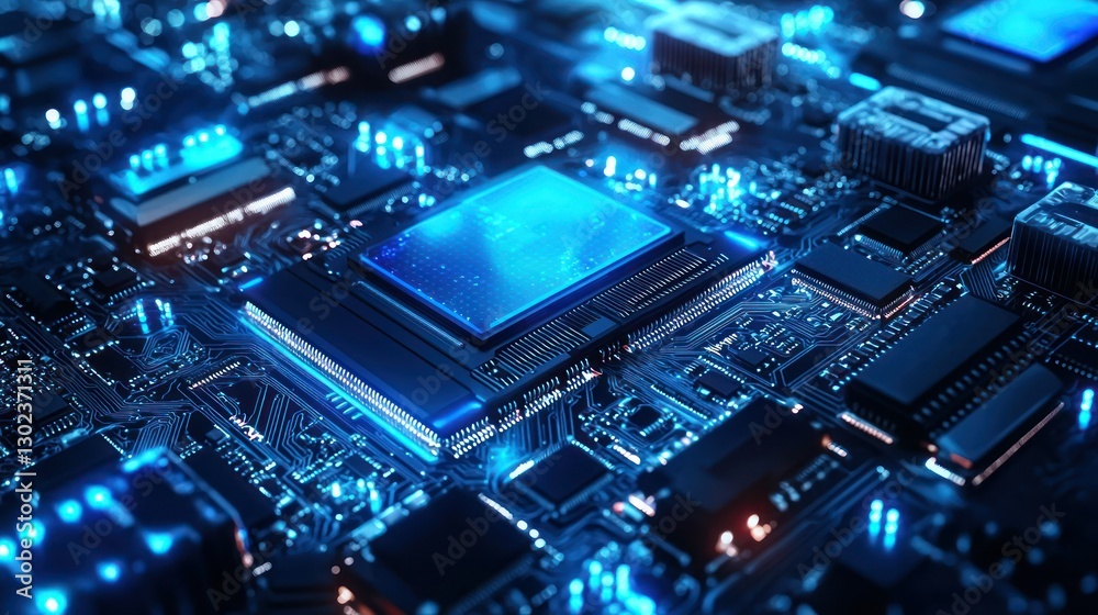 A team of IT professionals collaborating on a project with advanced tech equipment. A team of IT professionals collaborating on a project with advanced tech equipment.