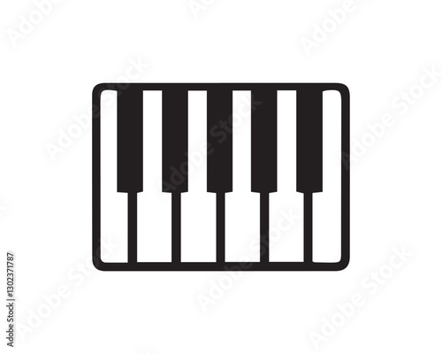 piano keys isolated on white