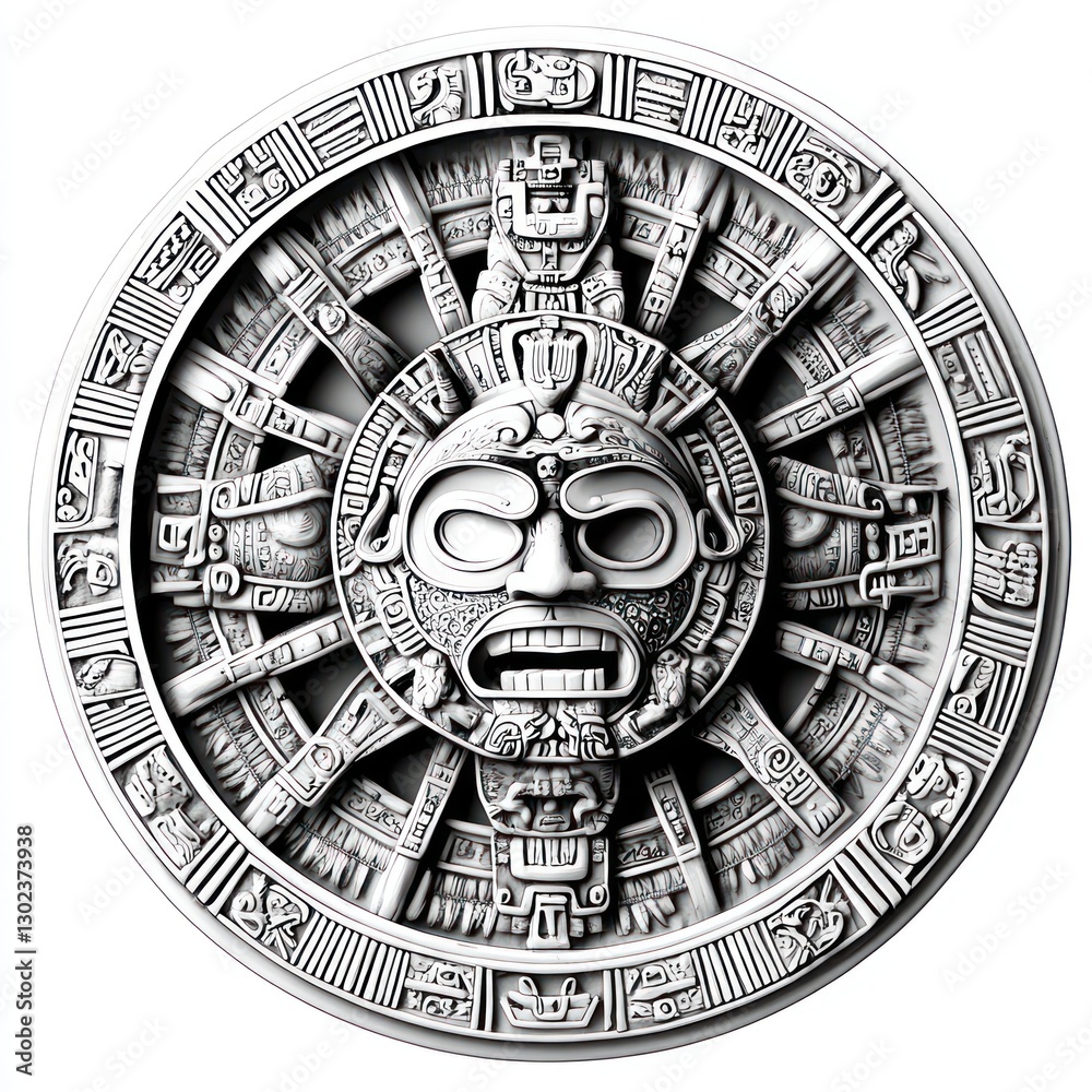 Obraz premium Mayan Sun Stone Replica