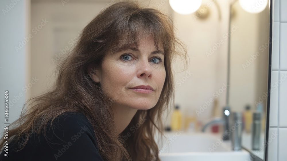 Thoughtful Beauty – Portrait of a Woman with a Calm and Reflective Gaze Thoughtful Beauty – Portrait of a Woman with a Calm and Reflective Gaze
