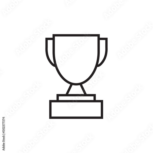 trophy design template icon vector illustration