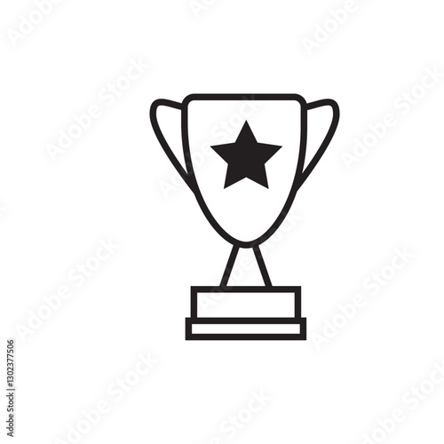 trophy design template icon vector illustration
