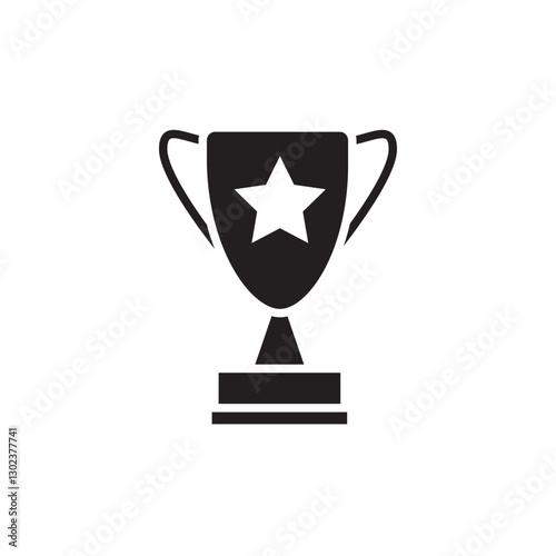 trophy design template icon vector illustration
