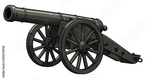 Wallpaper Mural Illustration of an Old Cartoon Cannon Torontodigital.ca