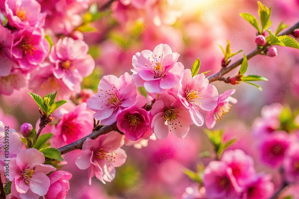 Candid Pink Flower Pattern: Close-up Shot of Delicate Blossoms Candid Pink Flower Pattern: Close-up Shot of Delicate Blossoms