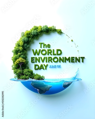 world environment day, environment day poster, save the planet, green Earth illustration, environmental awareness, go green artwork, nature conservation, climate action, sustainability concept, eco-fr