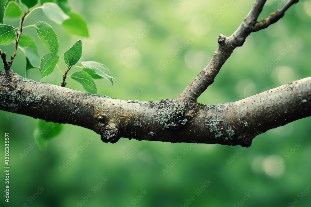 Close-up of Tree Branch Against Green Background Close-up of Tree Branch Against Green Background