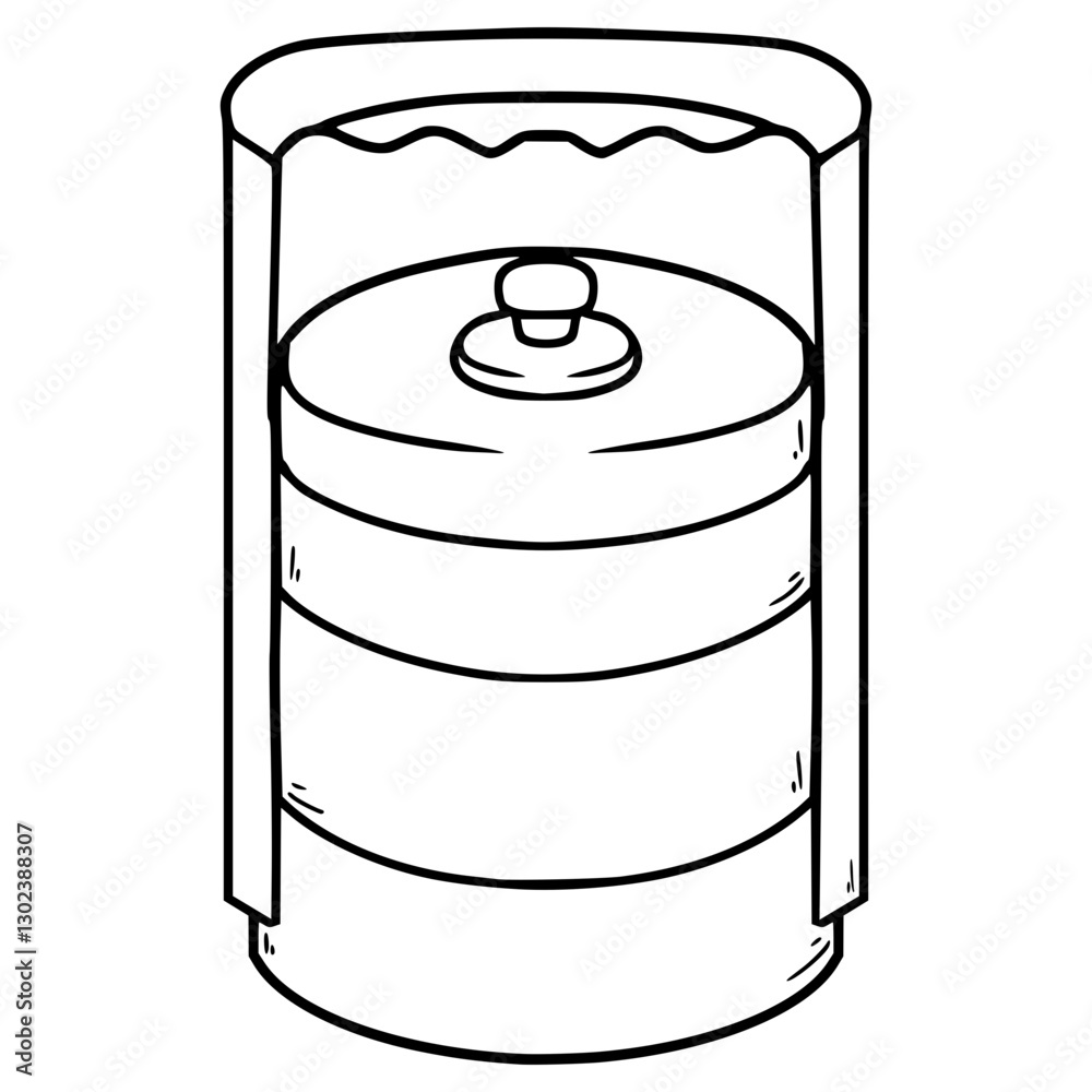 tiffin illustration hand drawn outline vector tiffin illustration hand drawn outline vector