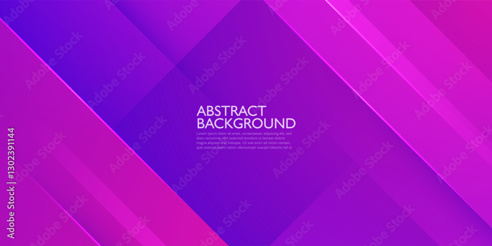 Abstract overlap 3D background with gradient purple and blue design. Simple trendy pattern background with lights. Eps10 vector