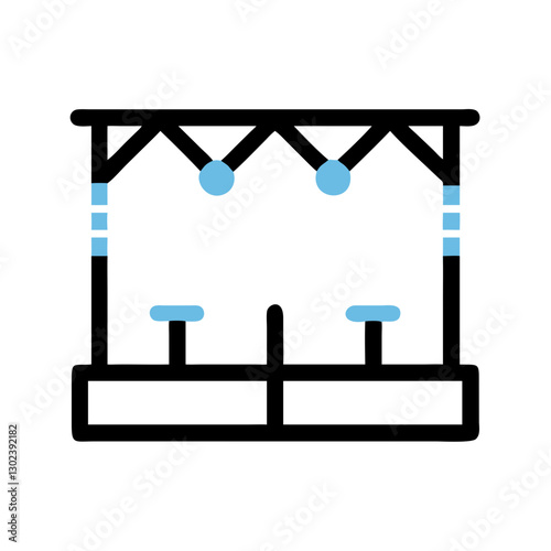Stylized bar counter with hanging lights