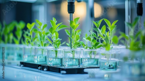 A futuristic agricultural lab in China showcasing innovation in crop growth photo