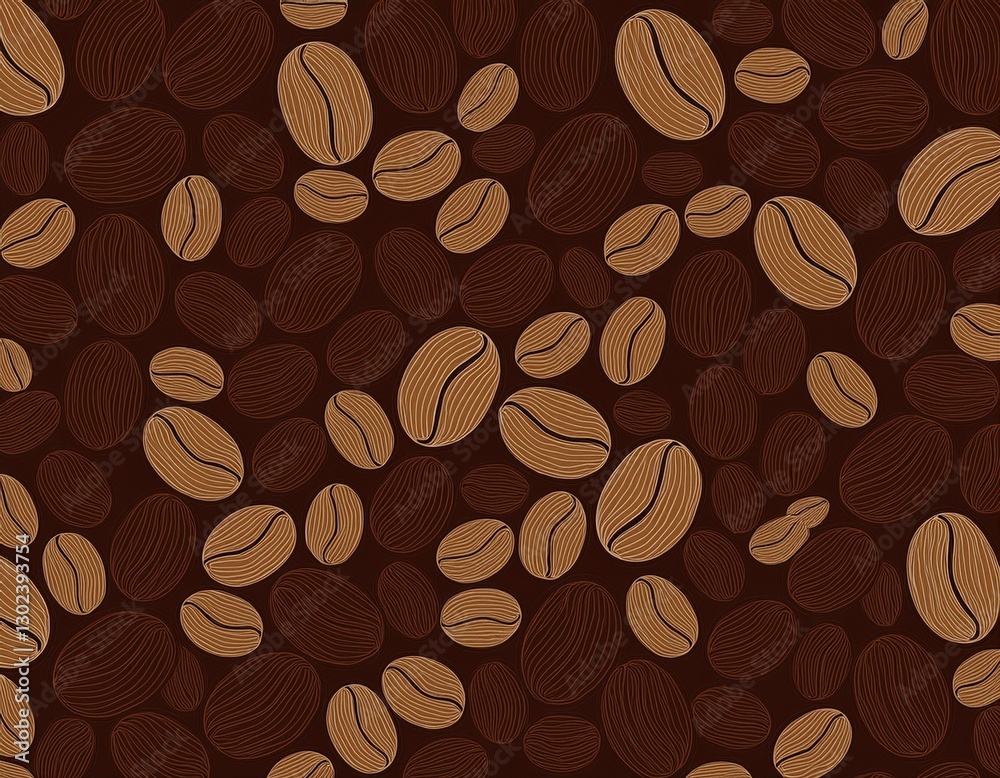 Obraz premium シンプルなコーヒー豆のイラスト