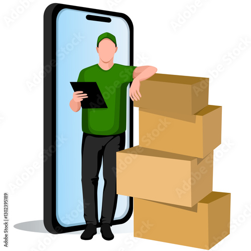 delivery man with parcel