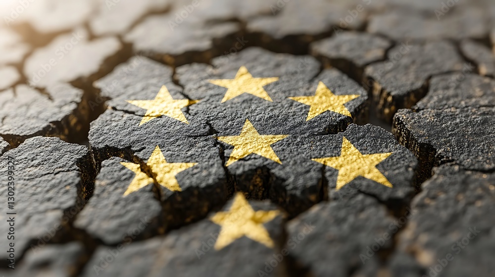 Stars cracking in dry soil background Stars cracking in dry soil background
