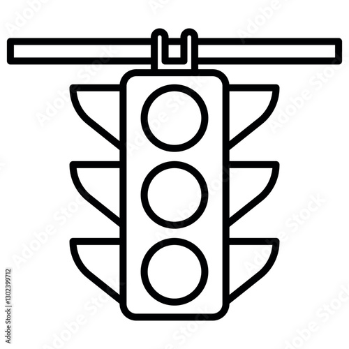 traffic light sign symbol vector flat icon