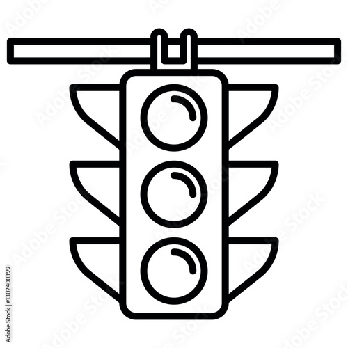 traffic light sign symbol vector flat icon