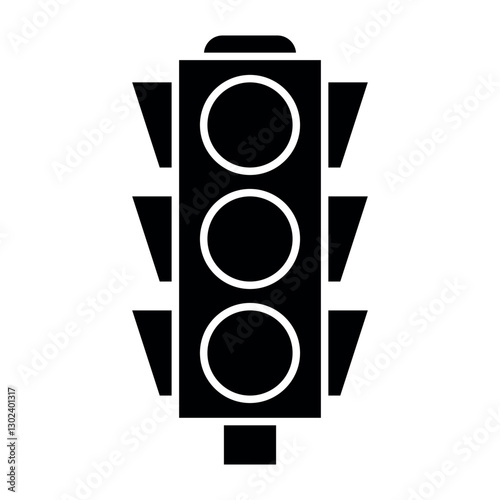 traffic light sign symbol vector flat icon
