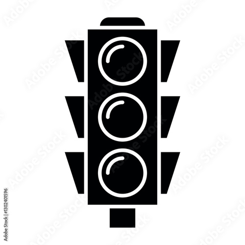 traffic light sign symbol vector flat icon