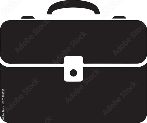 Briefcase icon vector silhouette. job bag vector icon