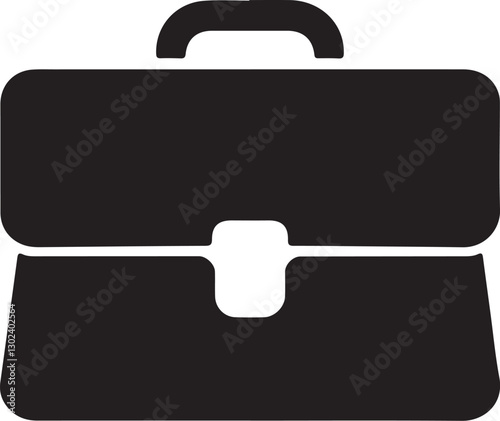 Briefcase icon vector silhouette. job bag vector icon