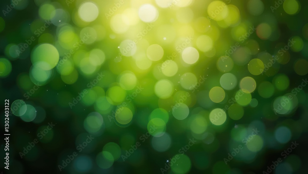 Obraz premium Soft Green Bokeh Background with Gentle Light and Dreamy Atmosphere in Natural Setting