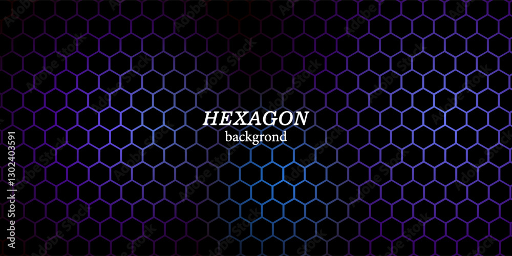 Colorful hexagonal technology vector abstract background. Hexagons flashing with bright energy in modern technology futuristic background illustration.