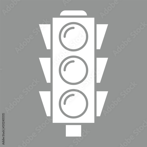traffic light sign symbol vector flat icon