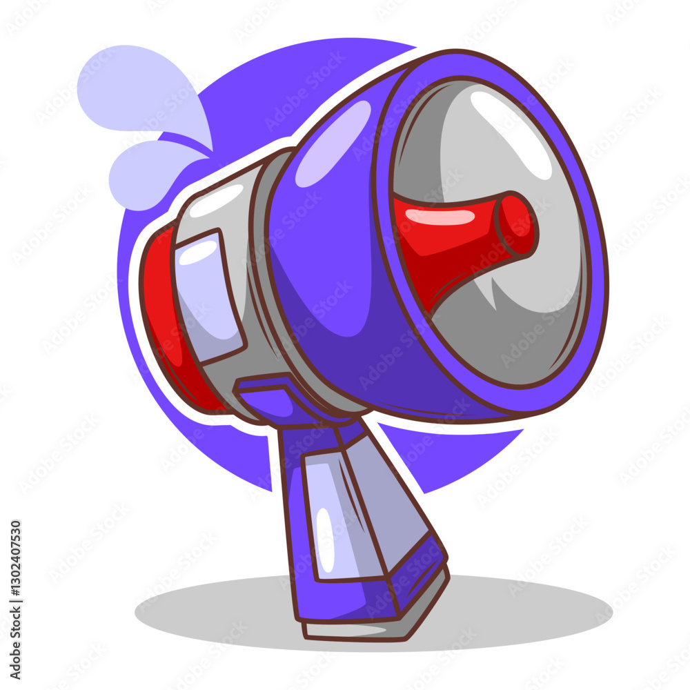 Obraz premium Flat design style megaphone horn loudspeaker