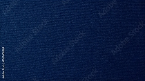 Deep Navy Blue Satin Texture Fabric, Rich Dark Tone, Smooth Surface, Polyester Spandex Blend, Elegant Textile Material