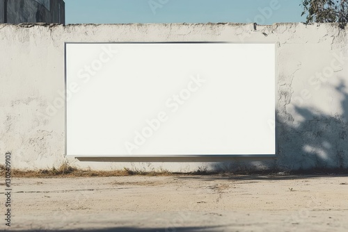 Flawless Image of Blank White Banner Isolated on White Background