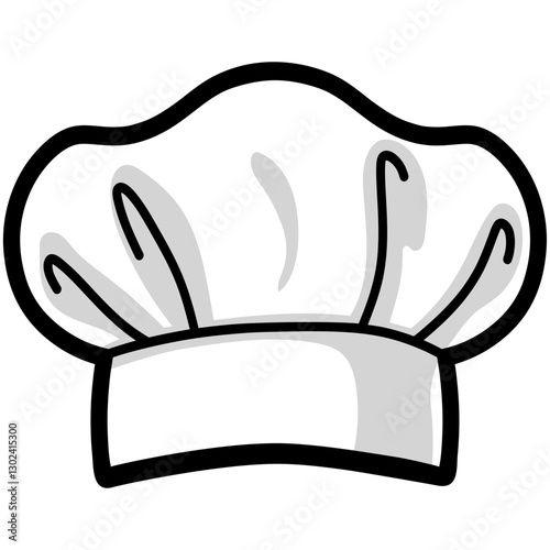 Chef Hat Cap Vector Illustration Drawing