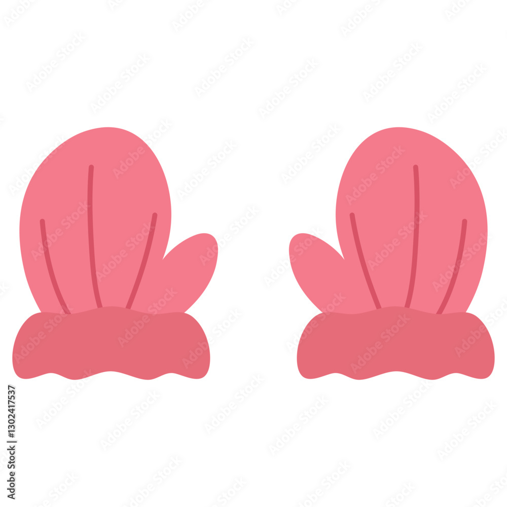 Obraz premium Cute Winter Gloves Illustration Set