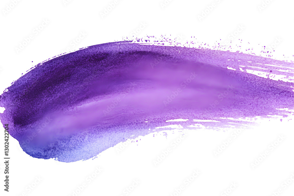 An abstract purple watercolor paint stroke isolated on white or transparent background, used for element decoration or banners An abstract purple watercolor paint stroke isolated on white or transparent background, used for element decoration or banners