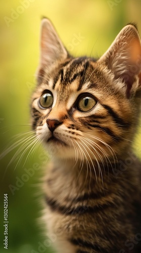 Adorable Tabby Kitten in Natural Light