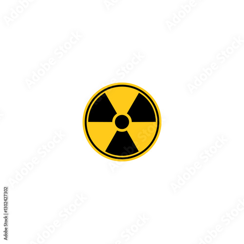 Radiation Hazard Sign isolated on white background