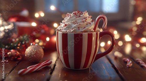 Santa delighting in sweet holiday treats beside a glowing tree image