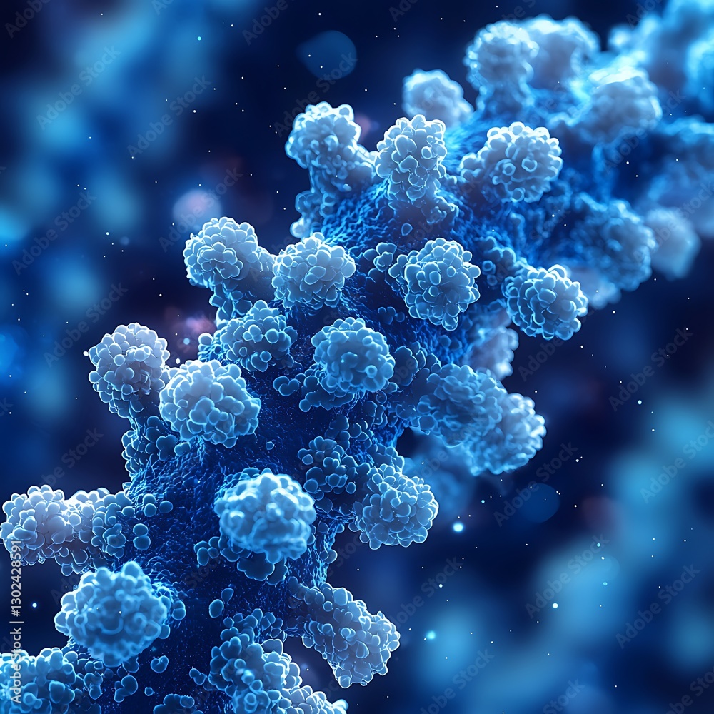 Fototapeta premium DNA helix structure, microscopic view