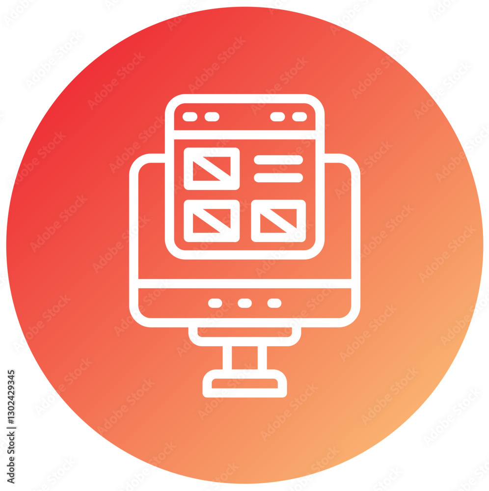 Vector Design Wireframe Icon Style Vector Design Wireframe Icon Style