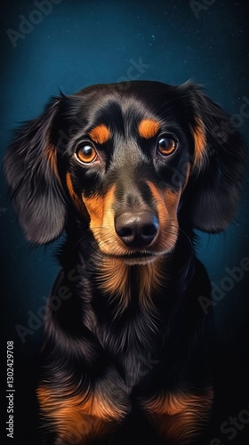 Wallpaper Mural Dog in Focus on Dark Background Torontodigital.ca