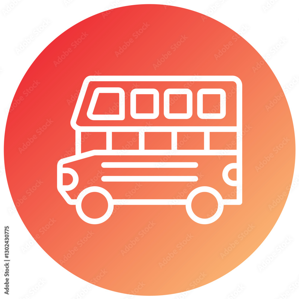 Vector Design Double Decker Icon Style Vector Design Double Decker Icon Style