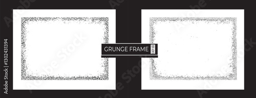 Bleached Grunge Border, High-Resolution Distressed Frame for Designers