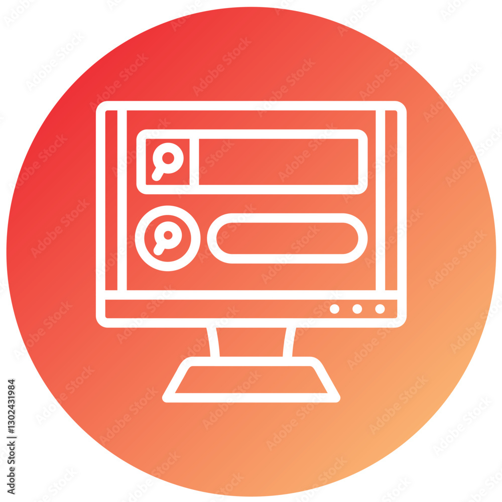 Vector Design Search Bar Icon Style Vector Design Search Bar Icon Style