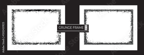 Dirty Grunge Frame, Rough and Textured Border with Vintage Appeal